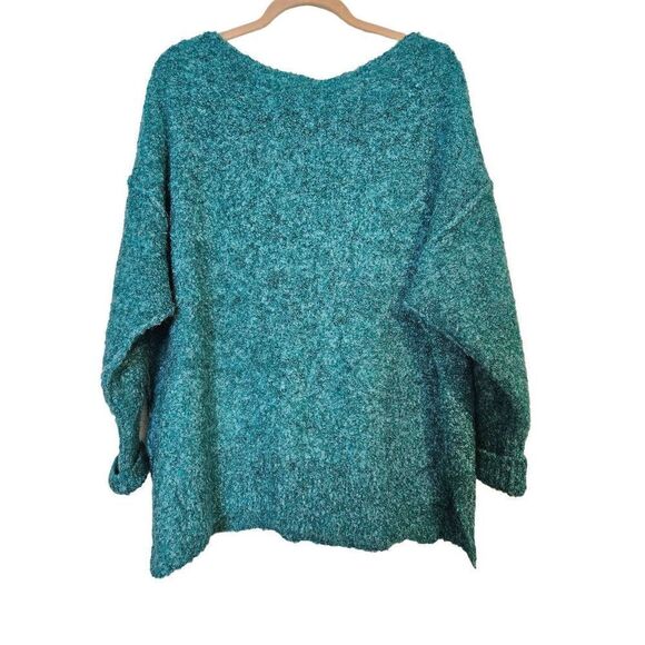 Free People greenish blue oversized sweater. Size S. - Picture 2 of 6
